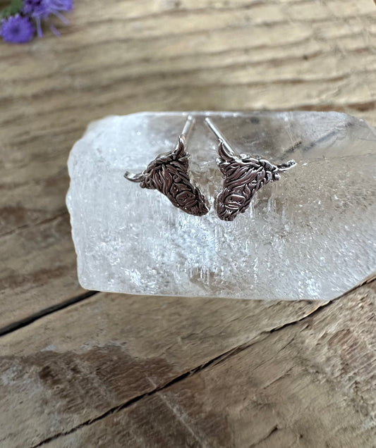Highland Cow Stud Earrings
