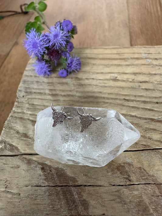 Floral Longhorn Stud Earrings