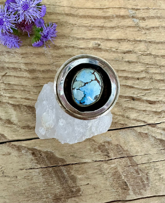 Golden Hills Turquoise Shadow Box Ring