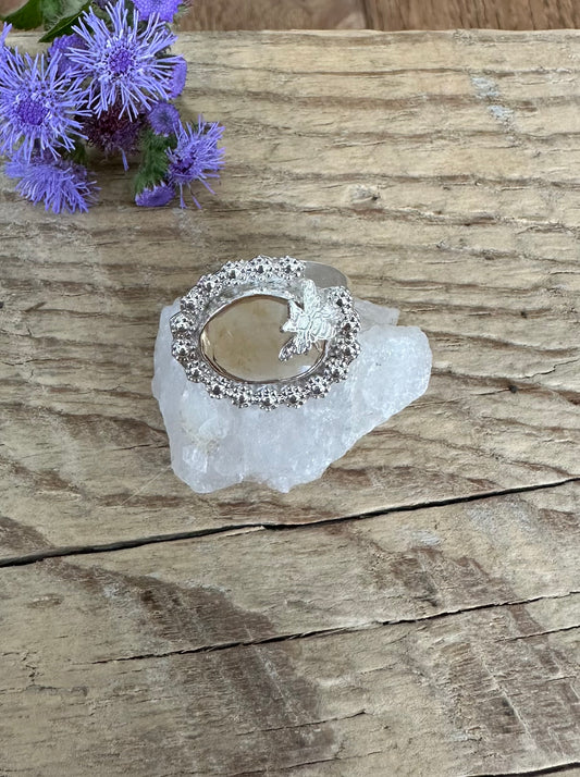 Citrine Honeybee Ring