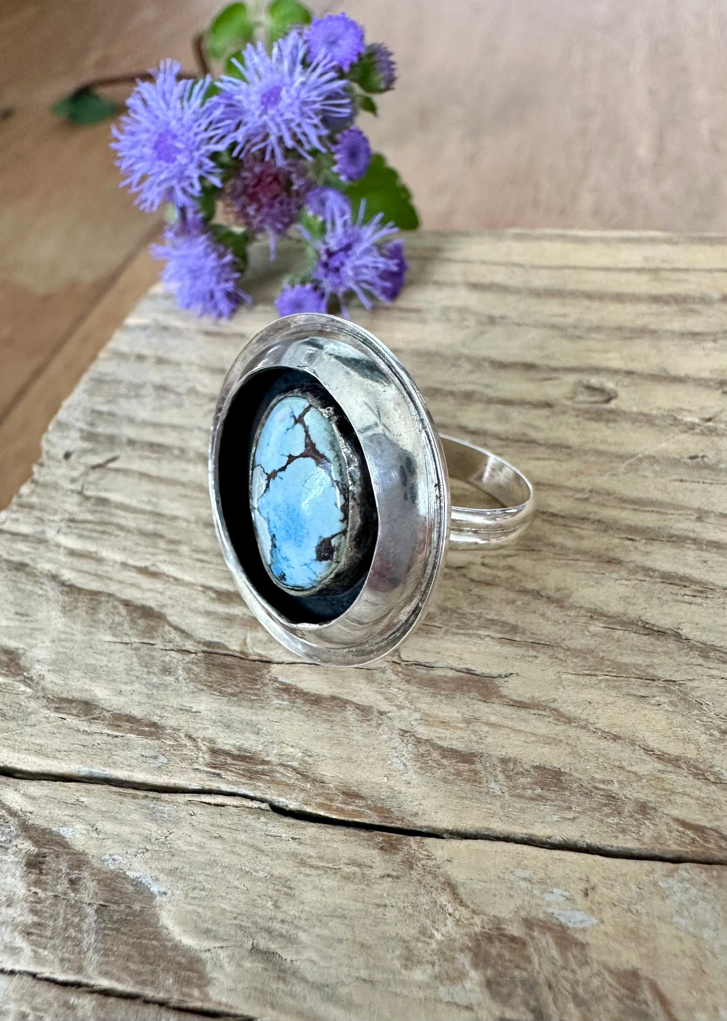 Golden Hills Turquoise Shadow Box Ring