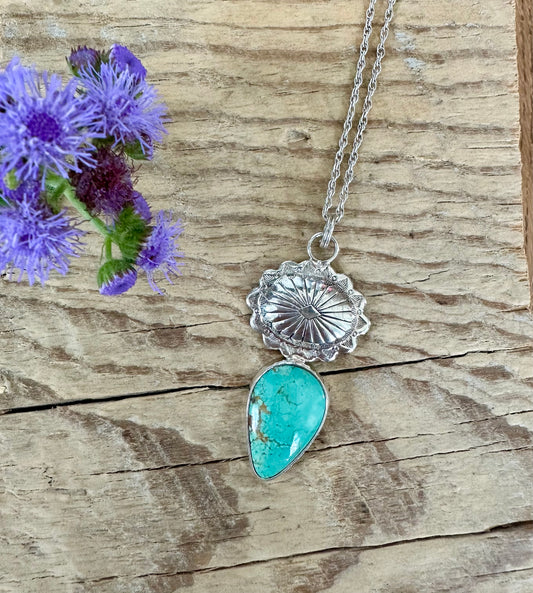 Turquoise and Concho Necklace