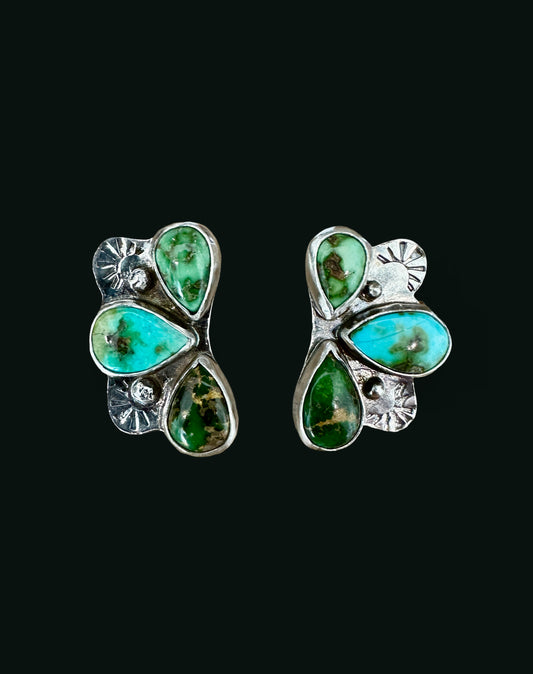 Royston Ribbon Turquoise Statement Earrings